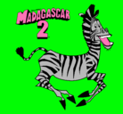 Dibujo Madagascar 2 Marty pintado por tonix
