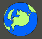 Dibujo Planeta Tierra pintado por carito