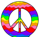 Dibujo Símbolo de la paz pintado por ivan