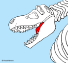 Dibujo Esqueleto tiranosaurio rex pintado por ricardo