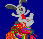 Dibujo Conejo de Pascua pintado por granados