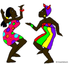 Dibujo Mujeres bailando pintado por pimpi
