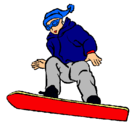 Dibujo Snowboard pintado por enzo