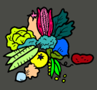 Dibujo verduras pintado por ivettina