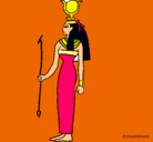 Dibujo Hathor pintado por alex
