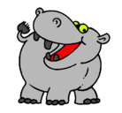 Dibujo Hipopótamo pintado por adfghj