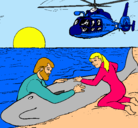 Dibujo Rescate ballena pintado por keilamelina