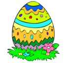 Dibujo Huevo de pascua 2 pintado por fiestas