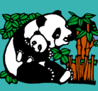 Dibujo Mama panda pintado por pimpamtomalacasitos