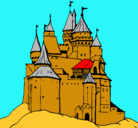 Dibujo Castillo medieval pintado por marelen