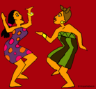 Dibujo Mujeres bailando pintado por YOLANDA