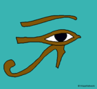 Dibujo Ojo Horus pintado por keren