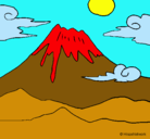 Dibujo Monte Fuji pintado por sofia