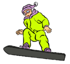 Dibujo Snowboard pintado por carla