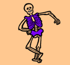 Dibujo Esqueleto contento pintado por diego
