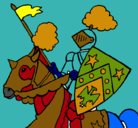 Dibujo Caballero a caballo pintado por renato