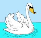 Dibujo Cisne en el agua pintado por elena