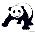 Dibujo Oso panda pintado por elizde