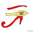 Dibujo Ojo Horus pintado por julia