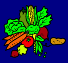 Dibujo verduras pintado por cristian