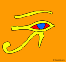 Dibujo Ojo Horus pintado por sha17sha