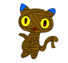 Dibujo Gato garabato momia pintado por gatodstartalado