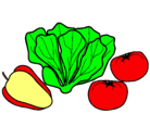 Dibujo Verduras pintado por julieta