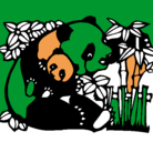Dibujo Mama panda pintado por mdjfjgsaj