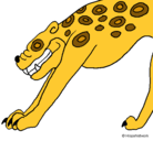 Dibujo Estatua Jaguar pintado por leo
