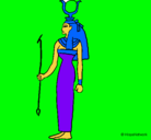 Dibujo Hathor pintado por Gabi