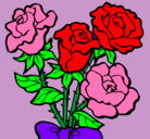 Dibujo Ramo de rosas pintado por caripeque