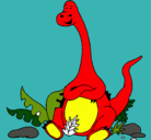 Dibujo Diplodocus sentado pintado por phooo