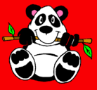Dibujo Oso panda pintado por noe