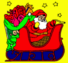Dibujo Papa Noel en su trineo pintado por ivan