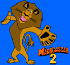 Dibujo Madagascar 2 Alex 2 pintado por sergio