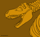 Dibujo Esqueleto tiranosaurio rex pintado por braian