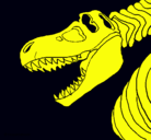 Dibujo Esqueleto tiranosaurio rex pintado por ivan