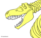 Dibujo Esqueleto tiranosaurio rex pintado por ismaeliaron