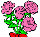 Dibujo Ramo de rosas pintado por anyoelis