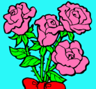Dibujo Ramo de rosas pintado por jennifer