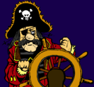 Dibujo Capitán pirata pintado por Armando1