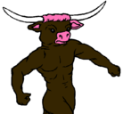Dibujo Cabeza de búfalo pintado por perdonenlodemexicoendrago