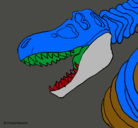 Dibujo Esqueleto tiranosaurio rex pintado por EnzoRossetti