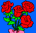 Dibujo Ramo de rosas pintado por marco