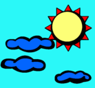 Dibujo Sol y nubes 2 pintado por yeraldine