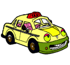 Dibujo Herbie Taxista pintado por carrito