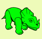 Dibujo Triceratops II pintado por Protoceratops