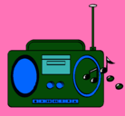 Dibujo Radio cassette 2 pintado por anita