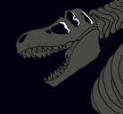 Dibujo Esqueleto tiranosaurio rex pintado por CaRo