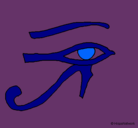 Dibujo Ojo Horus pintado por miguelito